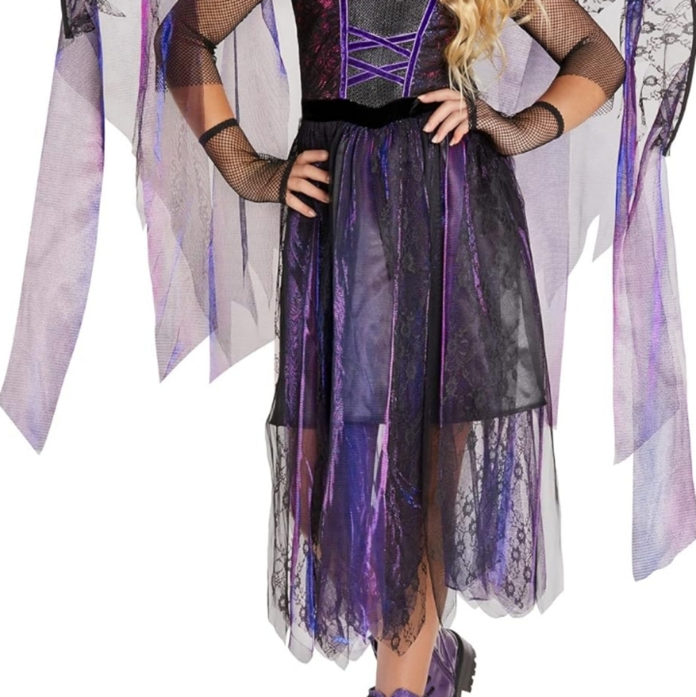 💜 Mythical Forest Fairy Costume Enchanting Size Medium Kids - Picture 3 of 14